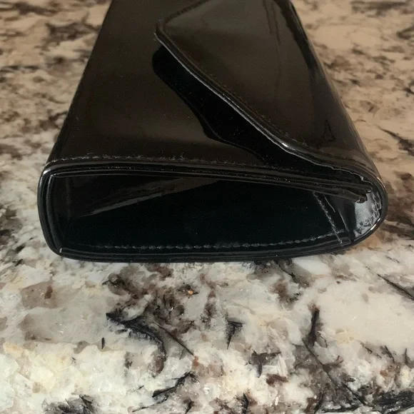 NEW Black Patent Evening Clutch - Picture 7 of 10